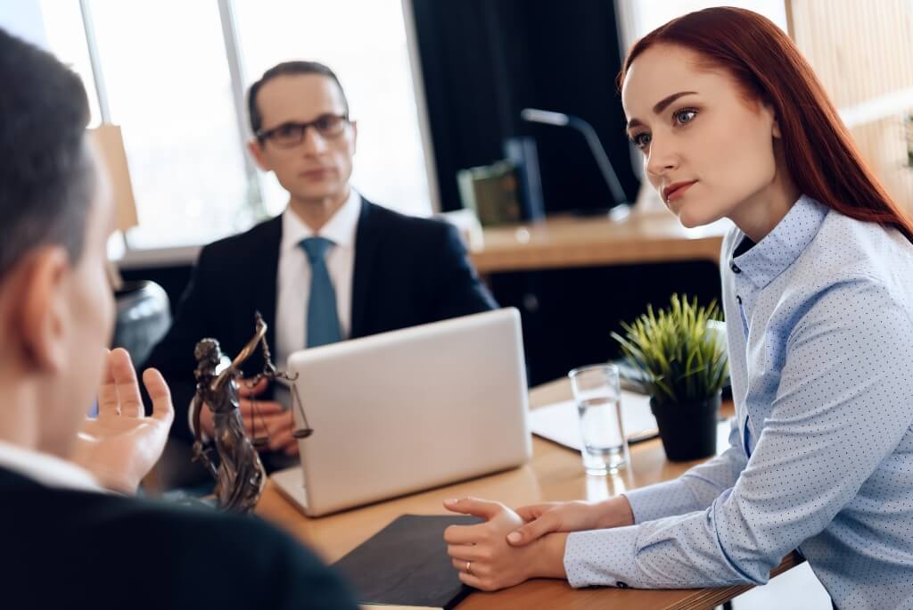 Lawyer Discussing With His Client